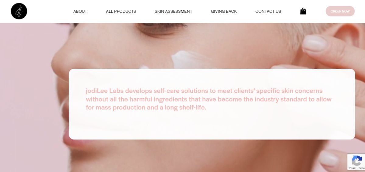 Jodilee skincare website design and development